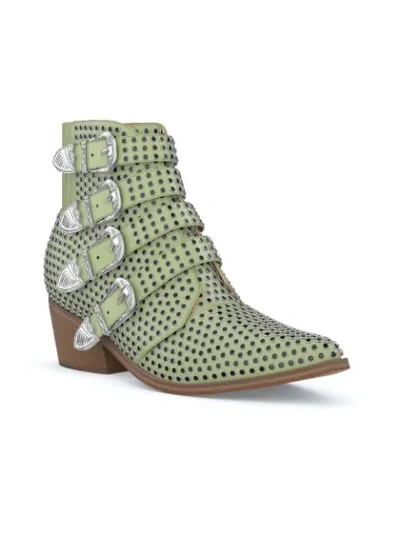 Shop Toga Micheal Western Boots In Green