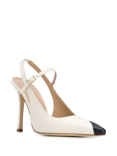 Shop Alessandra Rich Pointed Pumps In White