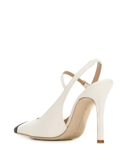 Shop Alessandra Rich Pointed Pumps In White