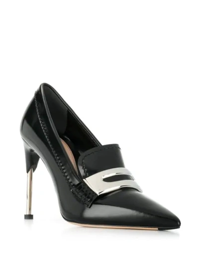 Shop Alexander Mcqueen Pointed Toe Moccasin-style Pumps In Black