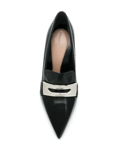 Shop Alexander Mcqueen Pointed Toe Moccasin-style Pumps In Black