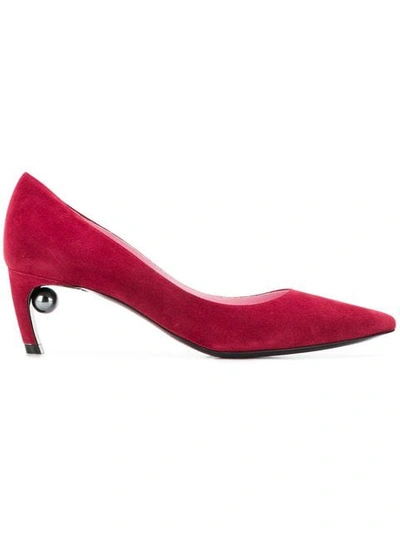 Shop Nicholas Kirkwood Mira Pearl Pumps In Red