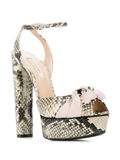 Casadei Flora Hydra Sandals In Grey