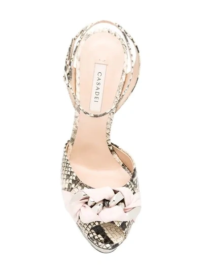Casadei Flora Hydra Sandals In Grey