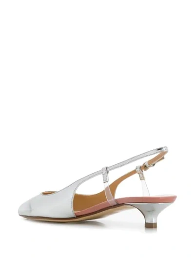 Shop Francesco Russo Pointed Pumps In Silver