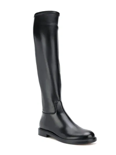 Shop Valentino Knee High Boots - Black