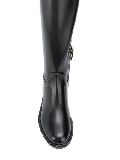 Shop Valentino Knee High Boots - Black