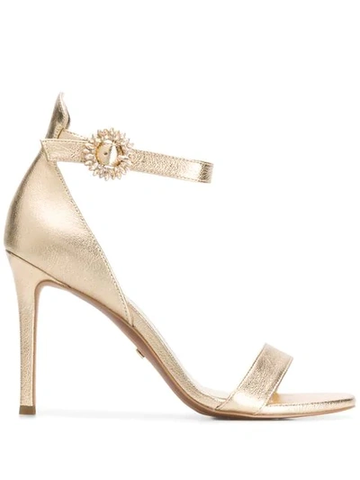 Shop Michael Michael Kors Harper Sandals In Gold