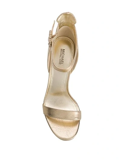 Shop Michael Michael Kors Harper Sandals In Gold