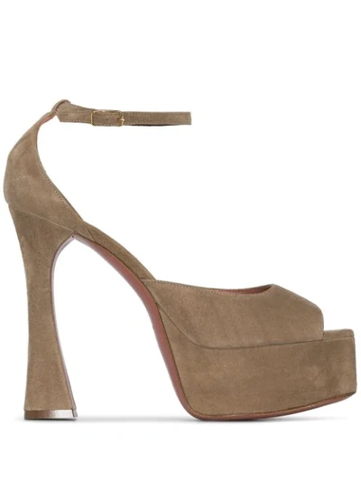Shop Amina Muaddi X Browns Bianca 140mm Plaftform Sandals