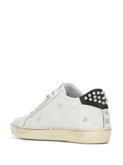 Shop Leather Crown Iconic Sneakers In White