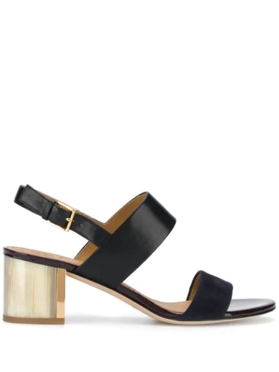 Shop Tory Burch Block Heel Sandals In Black