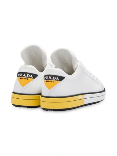 Shop Prada Platform Sneakers In White