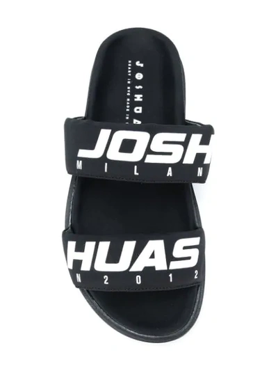 Shop Joshua Sanders Branded Sandals In Black