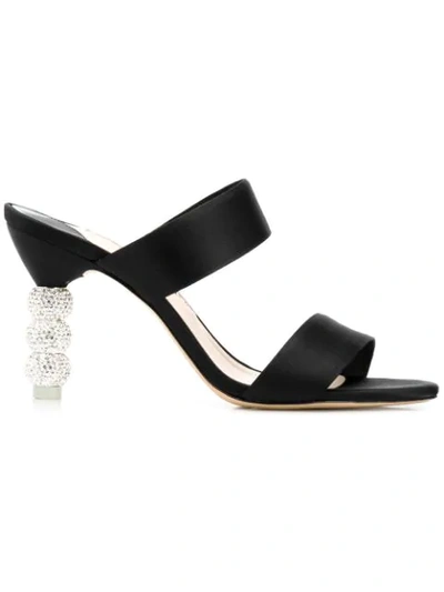 Shop Sophia Webster Embellished Heel Sandals In Black