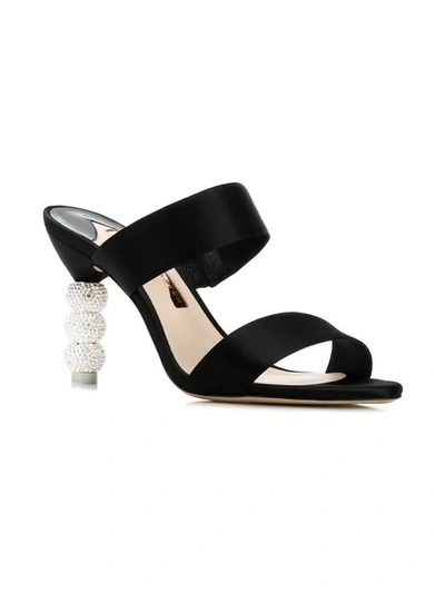 Shop Sophia Webster Embellished Heel Sandals In Black