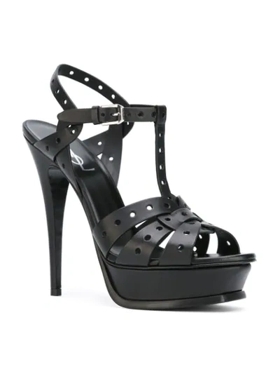 Shop Saint Laurent 'classic Tribute 105' Sandalen In Black