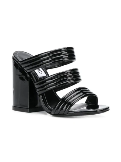 Shop Kenzo Strappy Mule Sandals In Black