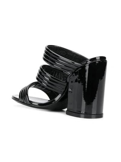 Shop Kenzo Strappy Mule Sandals In Black