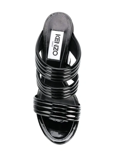 Shop Kenzo Strappy Mule Sandals In Black