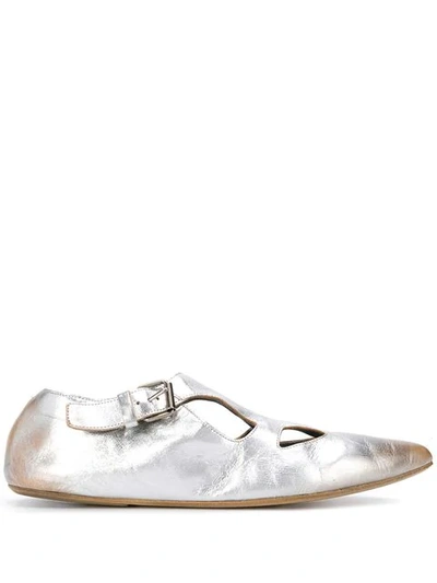 Shop Marsèll Buckle Strap Sandals In Silver