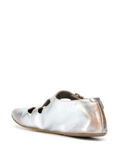 Shop Marsèll Buckle Strap Sandals In Silver