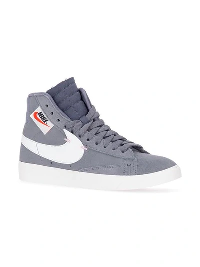 Shop Nike Blazer Mid Rebel Sneakers In Grey