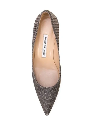 Shop Manolo Blahnik Lisa Pumps In Metallic