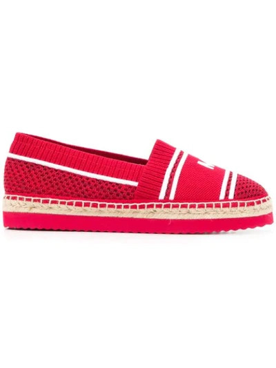 Shop Michael Michael Kors Logo Espadrilles In Red