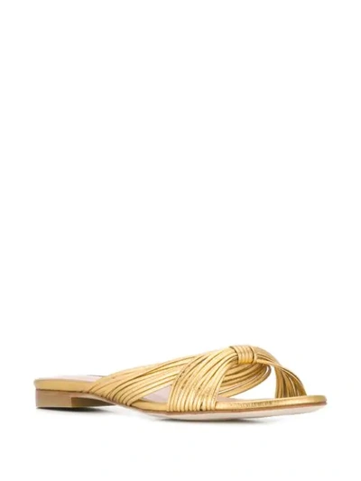 Shop Stuart Weitzman Payton Sandals In Gold