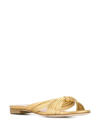 Stuart Weitzman Payton Sandals In Gold