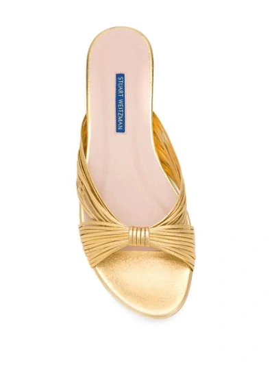 Shop Stuart Weitzman Payton Sandals In Gold