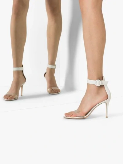 Shop Gianvito Rossi Portofino 85mm Sandals In White