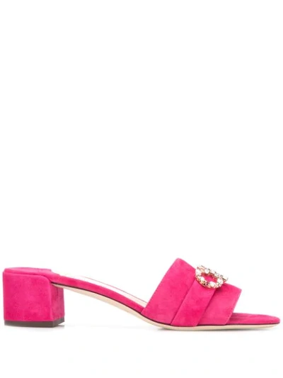 Shop Jimmy Choo Joni 40mm Mules In Pink