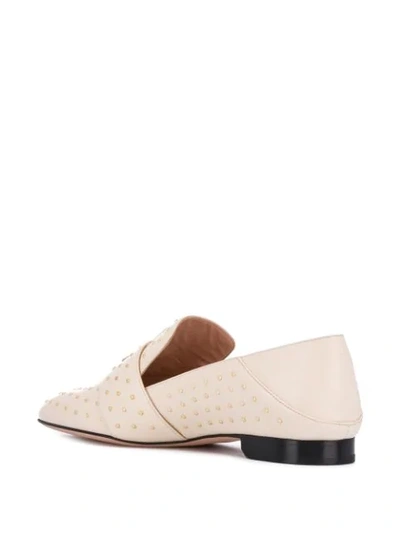 Shop Bally Janelle Buckle Loafers In Neutrals