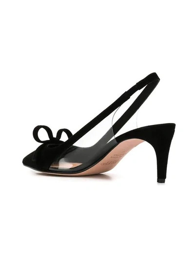 Shop Red Valentino Bow-detail Slingback Pumps In Black