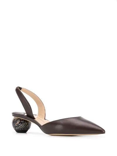 Shop Paul Andrew Ball Heel Pumps In Brown