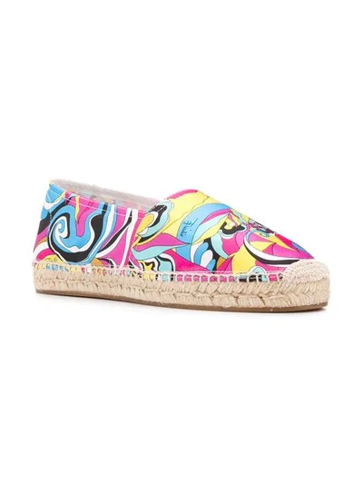 Shop Emilio Pucci Multicolour Merida Print Espadrilles In Pink