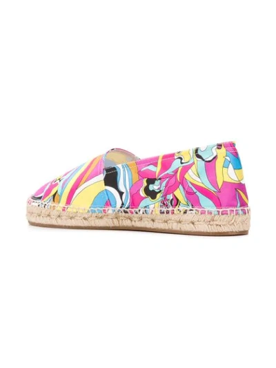 Shop Emilio Pucci Multicolour Merida Print Espadrilles In Pink