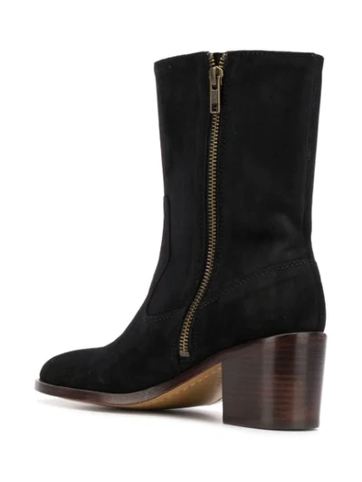 Shop Apc Eva Ankle Boots In Black