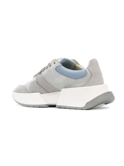 Shop Mm6 Maison Margiela Panelled Chunky Sneakers In Grey