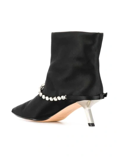 Shop Alchimia Di Ballin Crystal Embellished Sock Boots In Black