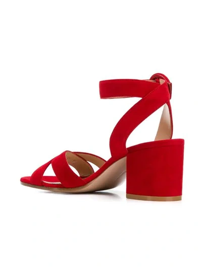 Shop Gianvito Rossi Cross-toe Sandals In Red