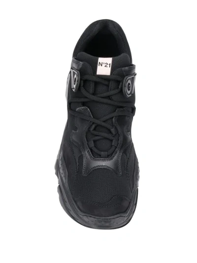 Shop N°21 Oversized Sole Billy Sneakers In Black