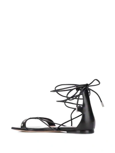Shop Alexander Mcqueen Tie-ankle Sandals In Black