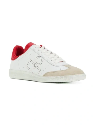 Shop Isabel Marant Perforated Low Top Trainers In White