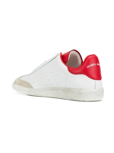 Shop Isabel Marant Perforated Low Top Trainers In White