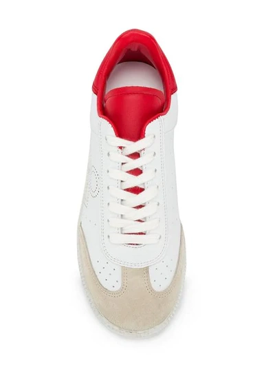 Shop Isabel Marant Perforated Low Top Trainers In White