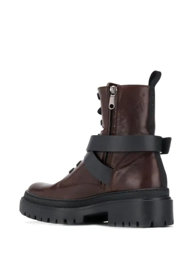 Shop Brunello Cucinelli Buckled Ankle Boots In Brown