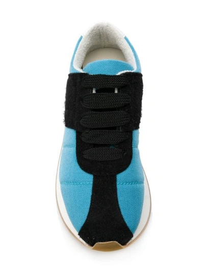 Shop Marni Bigfoot Flatform Sneakers In Blue
